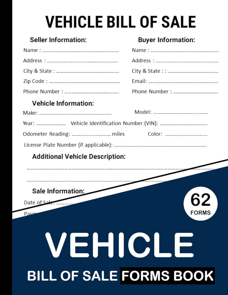How does one work on a bill of sale template for vehicle?