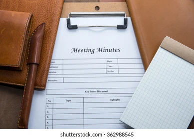 Creating a template for meeting minutes can help you keep things organized. 