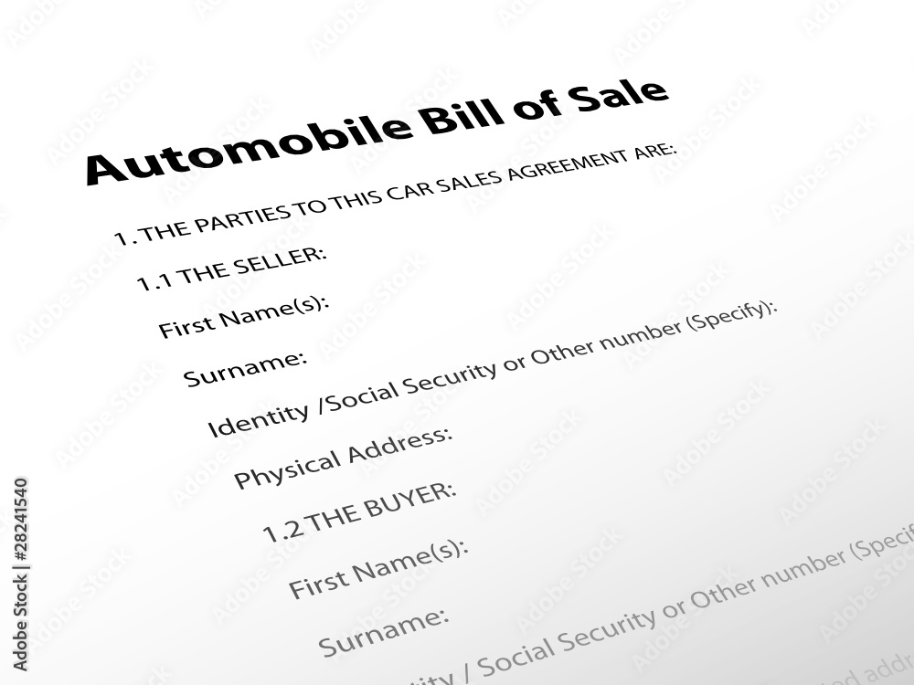 A basic bill of sale for vehicle is important for both selling and buying a car.