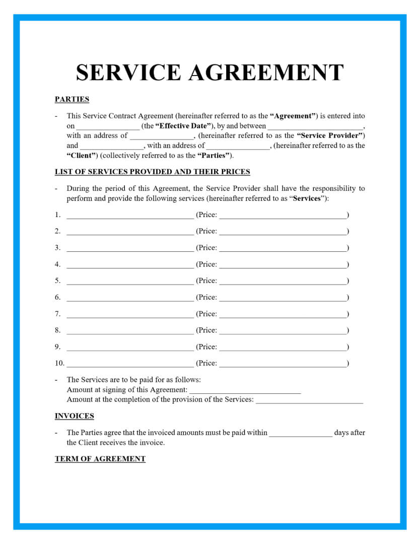 This post teaches you how you can create a good contract for services template.