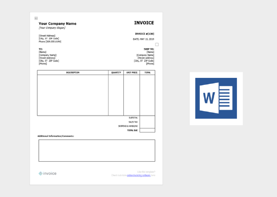 Can you write an invoice template for hours worked?